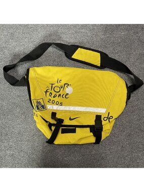 Rare Le De Tour France 2005 Nike Yellow Messenger Bag 17”